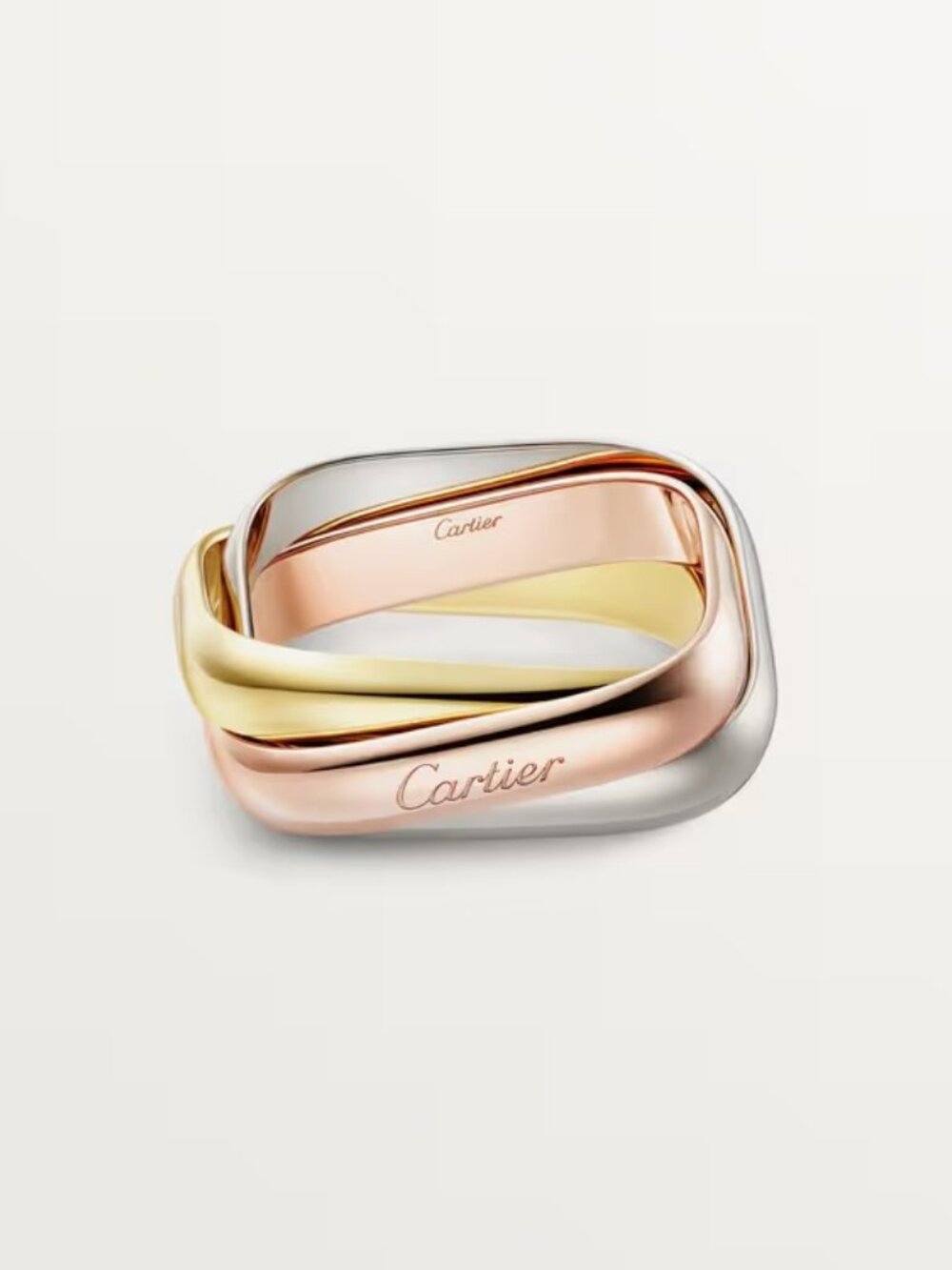 Cartier Cushion Trinity ring (small - Cartier 48/4.5)